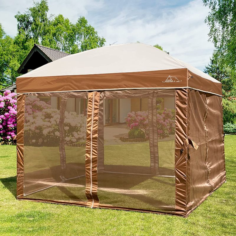 Photo 1 of Camp Master Canopy Tent with Mosquito Netting, Outdoor 10X10 Pop-Up Dome Canopy,
