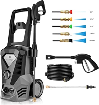 Photo 1 of Electric Pressure Washer 1800W Power Washer High Pressure Washer Cleaner with 5 Adjustable Nozzles Built-in Detergent Tank,Hose Reels,Spray Gun,for Homes,Cars,Driveways,Patios
