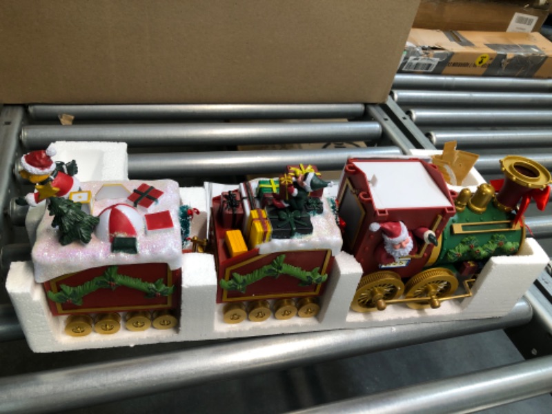 Photo 4 of Christmas Train Set for Under The Tree with Music and Lights, 54" Diameter Round Tracks and X-Large Trains