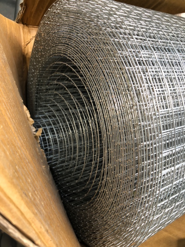 Photo 4 of  Hardware Cloth 48x100 1/2 Inch Galvanized After Welding 19 Gauge Square Chicken Wire Fence Mesh Roll Raised Garden Bed Plant Supports Poultry Netting Cage Snake Fence