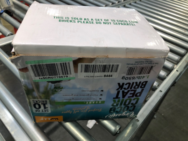 Photo 2 of Compressed Coco Coir, 9 Pack Organic Coconut Coir, 1.4 Lbs Coco Coir Brick, Coconut Soil with Low EC & pH Balance, Coco Fiber for Herbs & Flowers