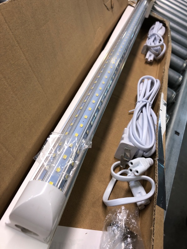 Photo 1 of 2FT LED Shop Light, 24W 2680LM 6000K Super Bright, T8 Integrated LED Light Fixture, D-Shaped, High Output, Linkable Ceiling and Utility Shop Lights for Room, Garage, Workbench, Warehouse (2 Pack) Cool White
