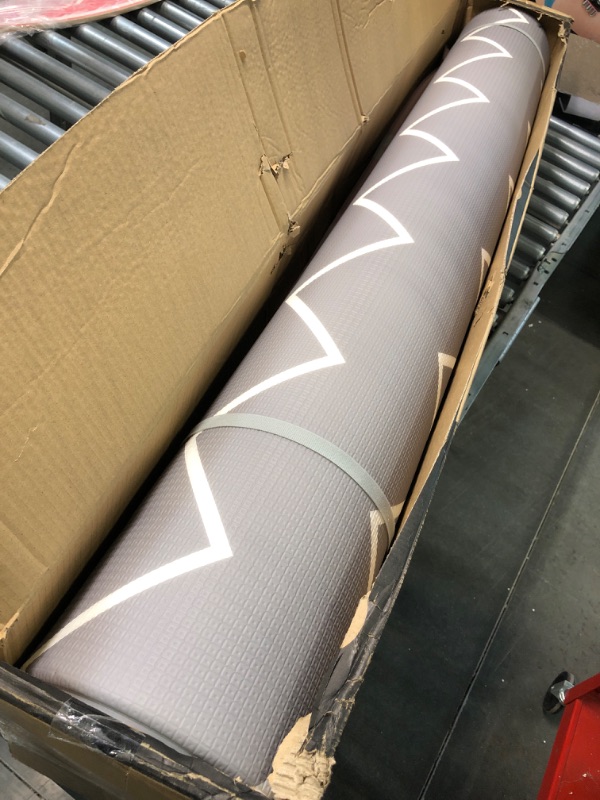 Photo 1 of XoXo Zig Zag Luxe Foam Play Mat | Rose Pink & Gray 

