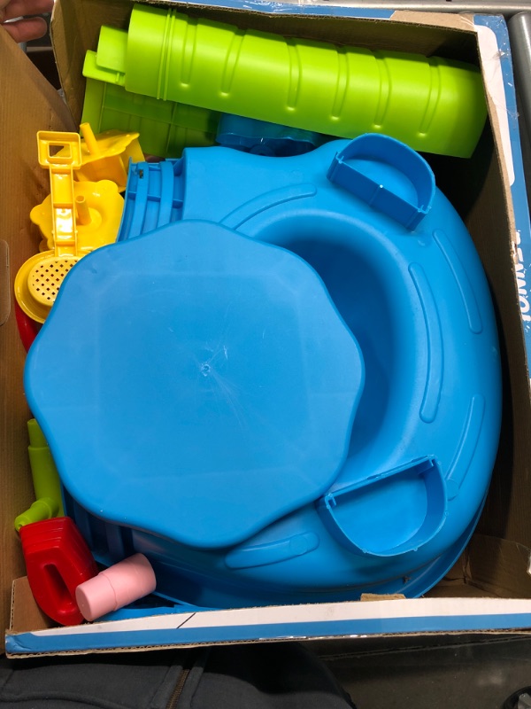Photo 1 of Bennol Sand Water Table Toys for Toddlers Kids, 3-Tier Outdoor Sand and Water Play Table Toys for Toddlers Kids, Water Activity Tables Beach Toys for Outside Backyard for Toddlers Age 3-5