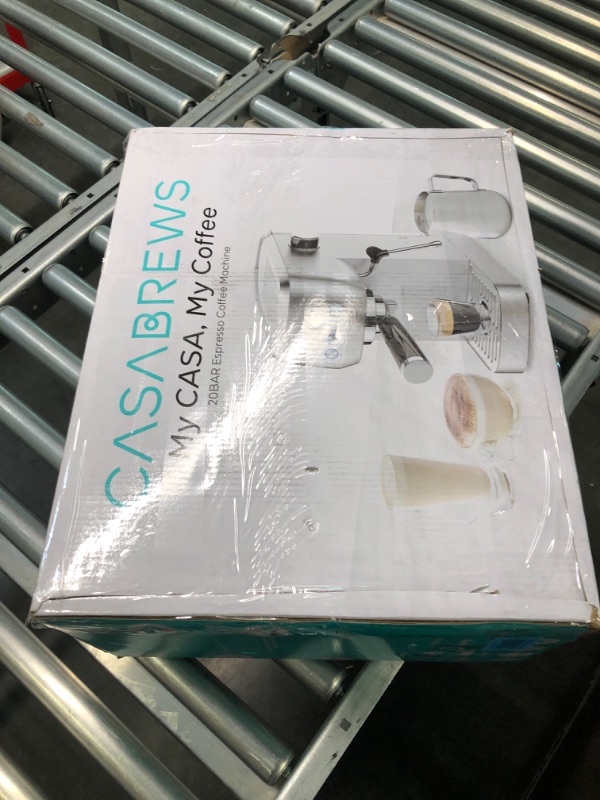 Photo 1 of CASABREWS Espresso Machine 20 Bar, Professional Coffee Maker Cappuccino Latte Machine with Steam Milk Frother, Espresso Coffee Machine with 49oz Removable Water Tank, Stainless Steel, Gift for Dad Mom