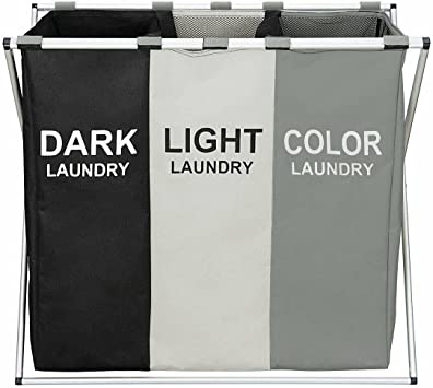 Photo 1 of 3 Grid 26 Inch Foldable Laundry Basket, Dirty Clothes Storage Hamper with Handle Laundry baskets Laundry baskets Laundry hamper Laundry room organization and storage Laundry basket Laundry bag
