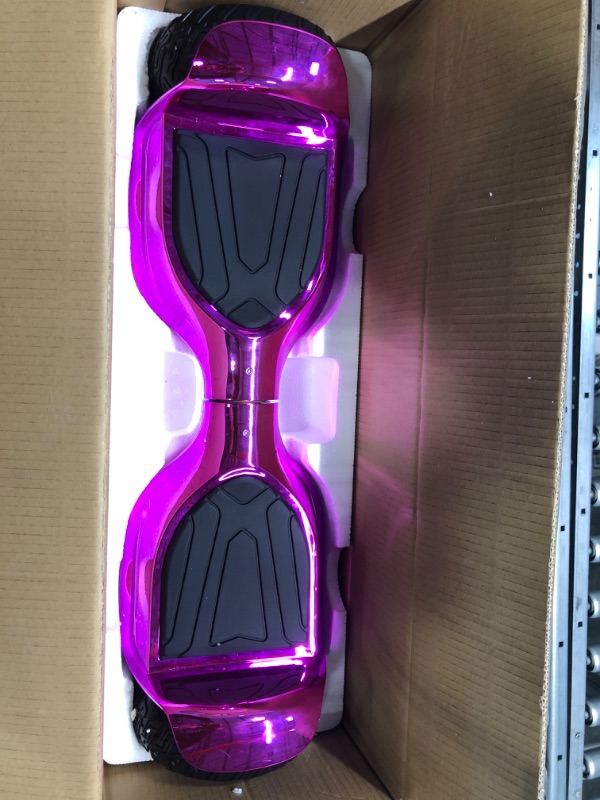 Photo 4 of Hoverboard for Kids Ages 6-12 by Rawrr Lite, Self-Balancing Scooter with Infinite LED Light and Build-in Speaker, Black Tires, Enhanced Safety - Purple Purple w/ Infinity Wheel