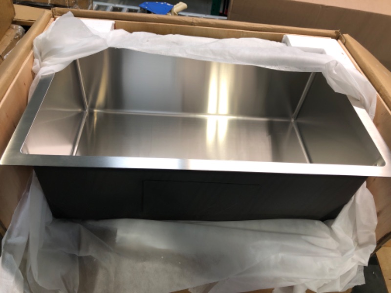 Photo 7 of 28 Inch Undermount Kitchen Sink Stainless Steel-SOMRXO 28×18 Undermount Workstation Kitchen Sink 16 Gauge Stainless steel Kitchen Sink 10 Inch Deep Single Bowl Kitchen Sink With Accessories 28"(L) x 18"(W) x 10"(D) Stainless Steel