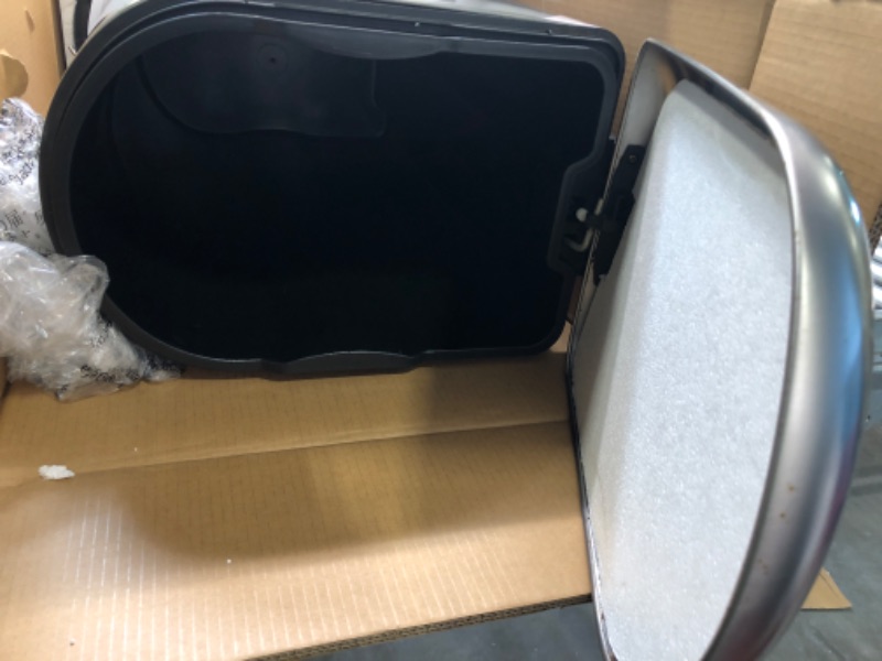Photo 1 of Basics Stainless Steel Rectangular Soft-Close Trash Can with Foot Petal for Narrow Spaces - 40L / 10.5 Gallon