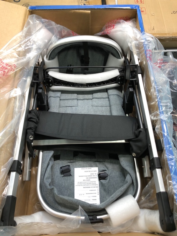 Photo 3 of Mompush Meteor 2 Baby Stroller 2-in-1 with Bassinet Mode - Compatible with Major Infant Car Seat, Adapter Included - Stable Bassinet Stroller Combo, Full-Size Baby Strollers for Family Outings Gray