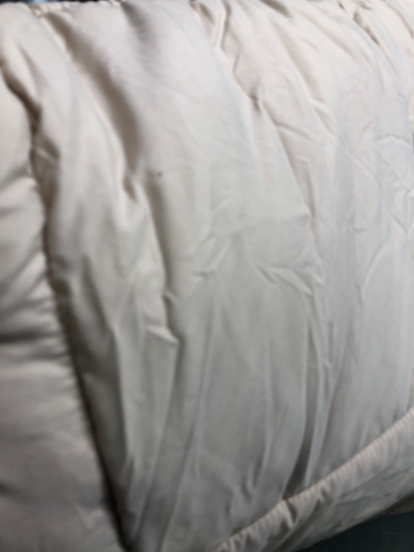 Photo 4 of Bedsure Duvet Insert Queen Comforter Beige - All Season Quilted Down Alternative Comforter for Queen Bed, 300GSM Mashine Washable Microfiber Bedding Comforter with Corner Tabs

