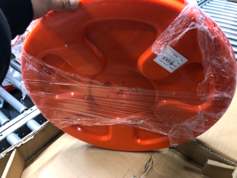 Photo 4 of SNS SAFETY LTD Convex Traffic Mirror 18" for Driveway, Warehouse and Garage Safety or Store Security, with Adjustable Wall Fixing Bracket to Eliminate Blind Spots and Corners Indoor and Outdoor 45 cm Orange