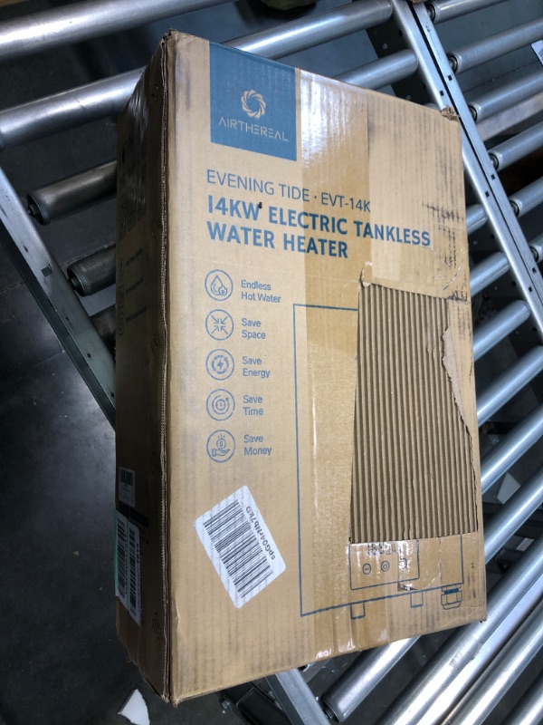 Photo 2 of Airthereal Electric Tankless Water Heater 14kW, 240Volts - Endless On-Demand Hot Water - Self Modulates to Save Energy Use - Small Enough to Install Anywhere - for 1 Shower, Evening Tide series