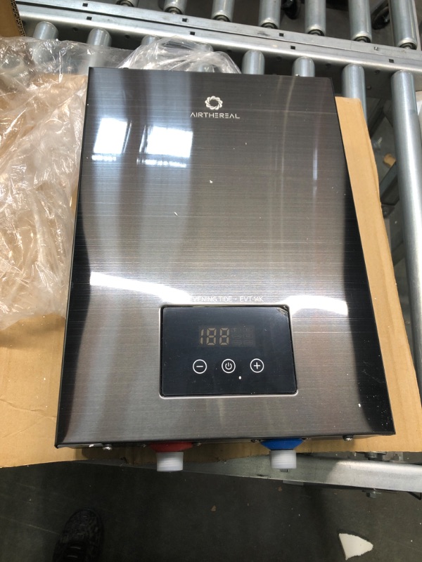 Photo 1 of Airthereal Electric Tankless Water Heater 14kW, 240Volts - Endless On-Demand Hot Water - Self Modulates to Save Energy Use - Small Enough to Install Anywhere - for 1 Shower, Evening Tide series