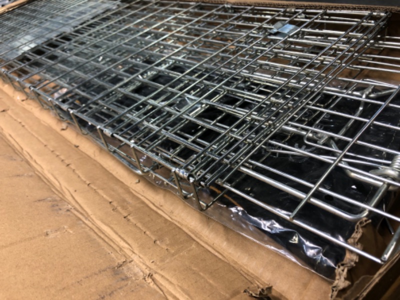 Photo 1 of ANT MARCH Live Animal Cage Trap 32''x11.5"x13" Steel Humane Release Rodent Cage with Gloves for Rabbits, Stray Cat, Squirrel, Raccoon, Mole, Gopher, Chicken, Opossum, Skunk, Chipmunks, Groundhog