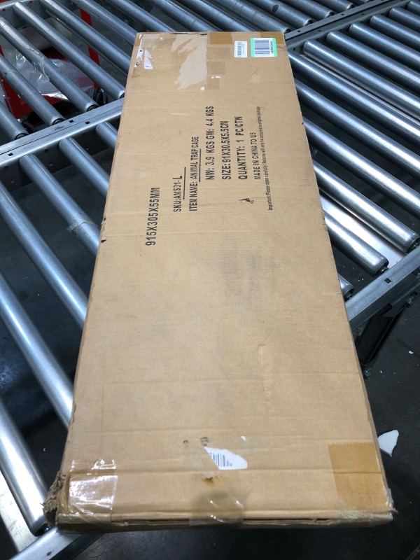 Photo 1 of ANT MARCH Live Animal Cage Trap 32''x11.5"x13" Steel Humane Release Rodent Cage with Gloves for Rabbits, Stray Cat, Squirrel, Raccoon, Mole, Gopher, Chicken, Opossum, Skunk, Chipmunks, Groundhog