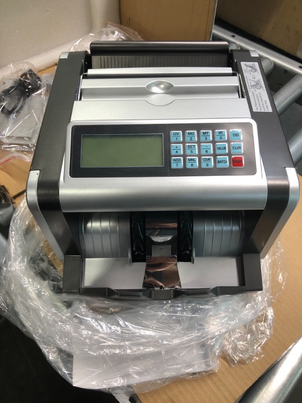 Photo 4 of Money Counter Machine with UV/MG/IR Counterfeit Detection, Portable Bill Counting Machine with Add & Batch Modes, LCD Display, 1,000 Bills/Min