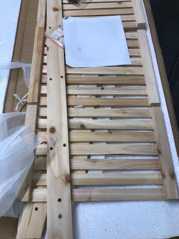 Photo 4 of 5-Tier Ladder Shelf - Wooden Narrow Leaning Book Shelf for Bedroom, Living Room, or Kitchen Shelving - Boho Home Decor by Lavish Home (Oak) Pickled Oak 1