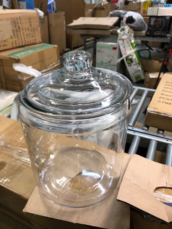 Photo 1 of Anchor Hocking 2 Gallon Heritage Hill Glass Jar with Lid (2 piece, all glass, dishwasher  