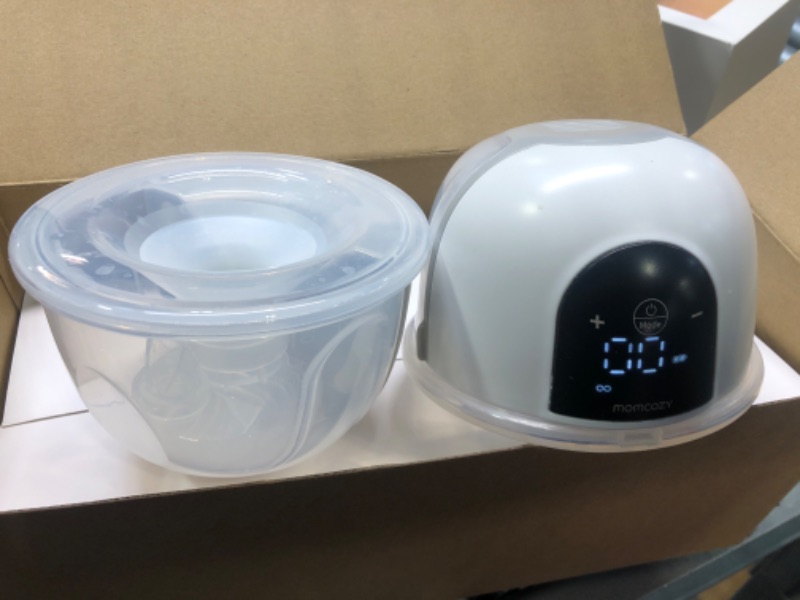 Photo 1 of Momcozy Double Wearable Breast Pump M1, LCD Hands-Free Breast Pump with 3 Modes and 9 Levels, Low Noise & Painless Pumping, Portable All-in-One Breastfeeding Breast Pump, 27mm (2 Count, Grey)