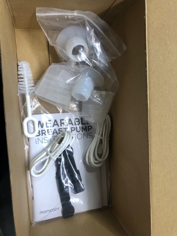 Photo 1 of Momcozy Double Wearable Breast Pump M1, LCD Hands-Free Breast Pump with 3 Modes and 9 Levels, Low Noise & Painless Pumping, Portable All-in-One Breastfeeding Breast Pump, 27mm (2 Count, Grey)