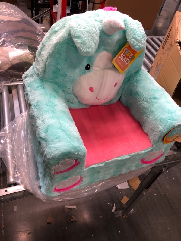Photo 3 of Animal Adventure | Sweet Seats | Teal Unicorn | Soft Plush Children's Chair