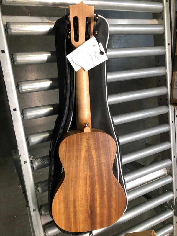 Photo 5 of Caramel Concert Ukulele, CC207-23 inch KOA Acacia Wood Ukelele for Adults Beginners Kit with Carbon String, Digital Tuner, Strap 23" Concert Dark Acacia