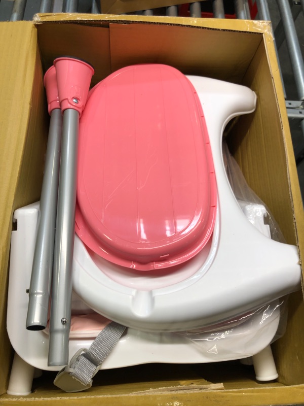 Photo 3 of Dream On Me Portable 2-in-1 Tabletalk High Chair, Convertible Compact Light Weight Highchair, Pink