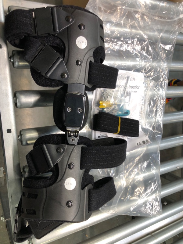 Photo 1 of Orthomen Lateral Unloader Knee Brace for Osteoarthritis & Bone on Bone Joint Degeneration Offloader with Built in Hex Key L1851 L1843 Outside, Left Left Lateral