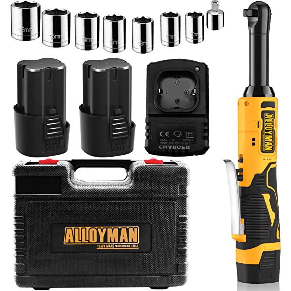 Photo 1 of alloyman 16.8v electric ratchet wrench 3/8in 0-400 rpm 60ft lbs
