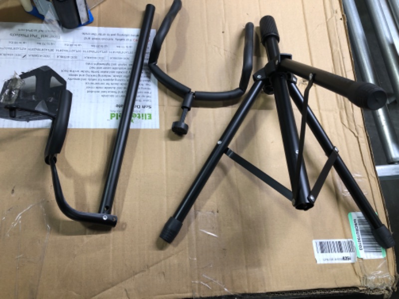 Photo 1 of CAHAYA Guitar Stand Floor Universal for Acoustic Electric Guitars Bass Accessories Banjo Stand Rotate to Adjust Height from 30.7 to 37 Inch Folding Tripod Guitar Stands with Neck Holder CY0253
