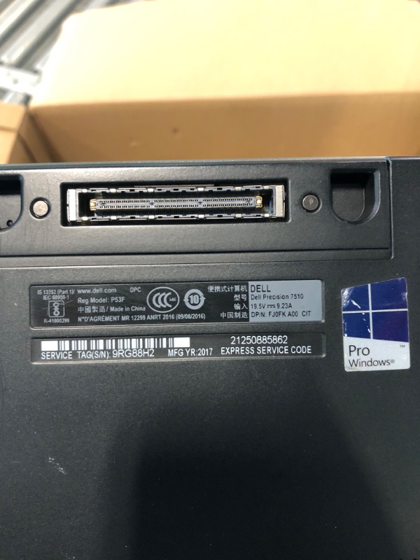 Photo 1 of Dell Precision 7510 15.6in Laptop, Core i7-6820HQ 2.7GHz, 16GB Ram, 512GB SSD, Windows 10 Pro 64bit, Webcam (Renewed)