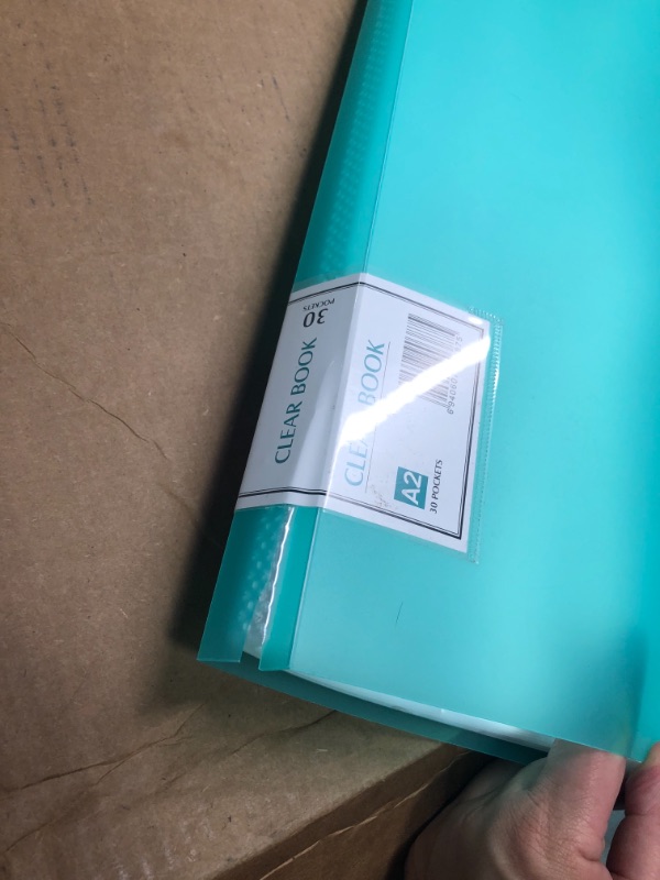 Photo 3 of A3 30 Pags Diamond Painting Storage Book, Painting Storage Book Clear Pockets Sleeves Protectors Art Portfolio Book for 44x32.5x2cm Painting Presentation,Photo Pockets Photo Album Refill Page (Blue)