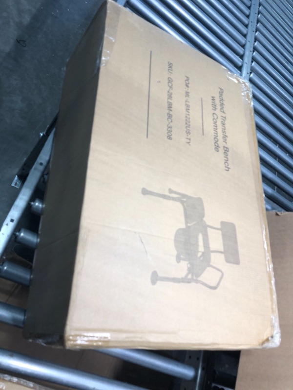 Photo 1 of GreenChief 2 in 1 Bedside Commode Chair, Shower Commode Chair Shower Chair with Commode Tub Transfer Bench Padded Transfer Bench with Back and Arm Bedside Commode for Elderly Disabled(500 Lbs)