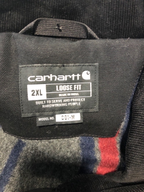 Photo 3 of Carhartt Men's Loose Fit Firm Duck Insulated Traditional Coat Small Carhartt Brown