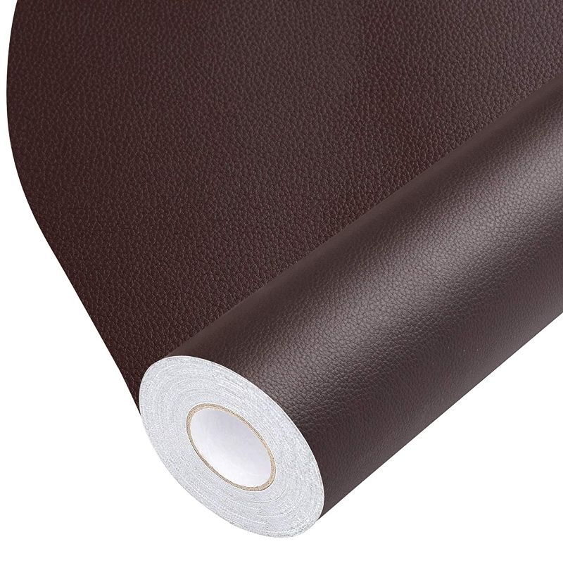 Photo 1 of Leather Repair Tape, Self-Adhesive Leather Repair Patch for Couch Furniture Sofas Car Seats, Advanced PU Vinyl Leather Repair Kit (Dark Brown, 