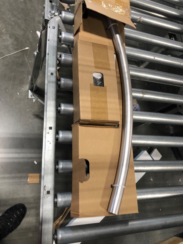 Photo 2 of Zenna Home E40S2ALBN NeverRust Rustproof Dual Mount Curved Stall Shower Rod, 32" to 40", Brushed Nickel Rustproof Tension or Permanent Mount Rod 32" - 40" stall sized Brushed Nickel