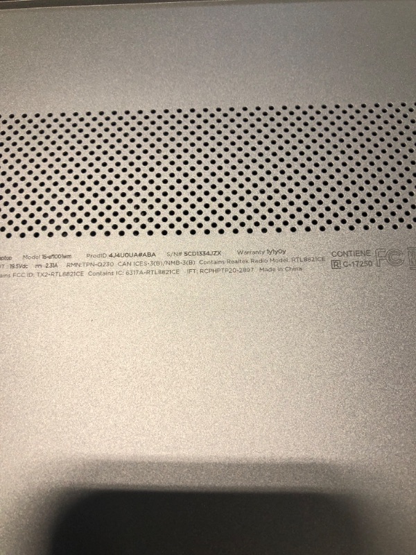 Photo 5 of HP 15.6" FHD, Athlon N3050, 4GB RAM, 128GB SSD, Silver, Windows 10 Home in S Mode Plus Microsoft Office, 15-ef1001wm