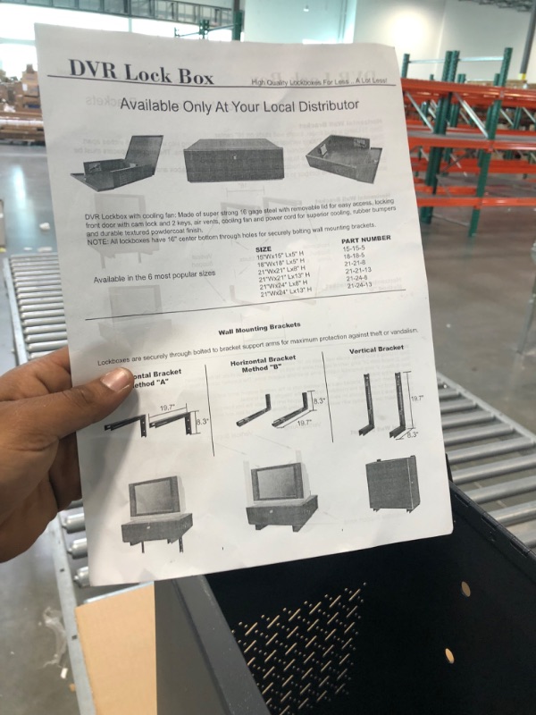 Photo 4 of Heavy Duty 16 Gauge Steel DVR Lock Box?BK 21" X 21" X 8"? Smart Security Club with Fan, Server Cabinet Network Enclosure Locks ThePoEstore 21 x 21 x 8