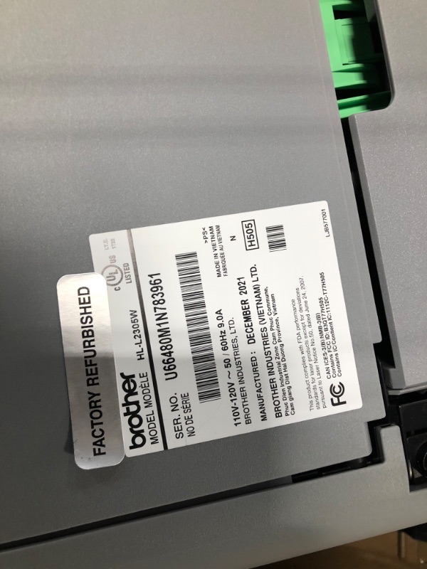 Photo 1 of Brother HLL2305W Compact Mono Laser Single Function Printer with Wireless and Mobile Device Printing (RHLL2305W) (Renewed) Renewed: HLL2305W (Wireless)