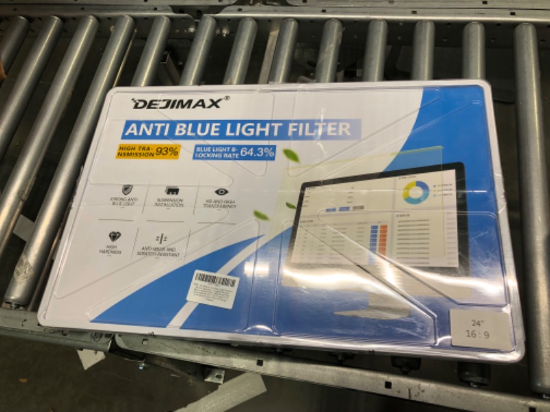 Photo 1 of DEJIMAX 24" Anti Blue Light Screen Filter Blue Light Blocking Screen Protector Panel for 23.6, 23.8, 24 inch Monitor Anti-UV Eye Protection Filter Film16:9 Screen Protector Hanging 24"WIDESCREEN (16:9) Hanging blue light Screen filter