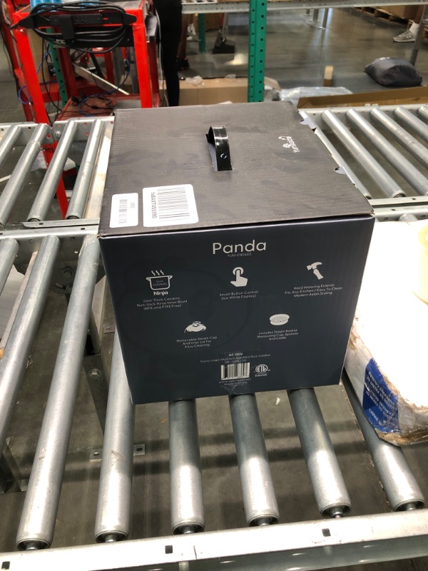 Photo 1 of YumAsia Panda Mini Rice Cooker With Ninja Ceramic Bowl and Advanced Fuzzy Logic (3.5 cup, 0.63 litre) 4 Rice Cooking Functions, 4 Multicooker functions, Motouch LED display - 120V (White and Grey)