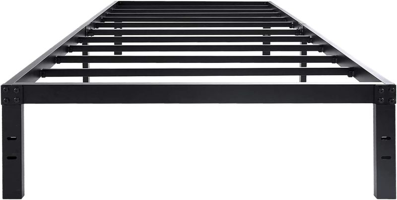 Photo 1 of 45MinST 14 Inch Platform Bed Frame/Easy Assembly Mattress Foundation / 3000lbs Heavy Duty Steel Slat/Noise Free/No Box Spring Needed, Twin
