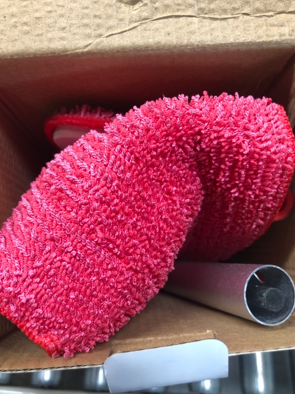Photo 1 of Mops for Floor Cleaning Wet Spray Mop with 14 oz Refillable Bottle and 2 Washable Microfiber Pads Home or Commercial Use Dry Wet Flat Mop for Hardwood Laminate Wood Ceramic Red Mop