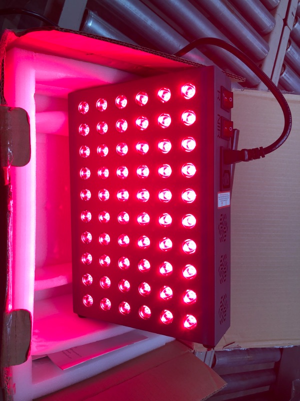 Photo 2 of Red Light Therapy by Hooga, 660nm 850nm Red Near Infrared, Dual Chip Flicker Free LEDs, PRO Series, Adjustable Stand, 60 LEDs, Clinical Grade for Energy, Pain, Skin, Recovery, Performance. HGPRO300. 1 Count (Pack of 1)
