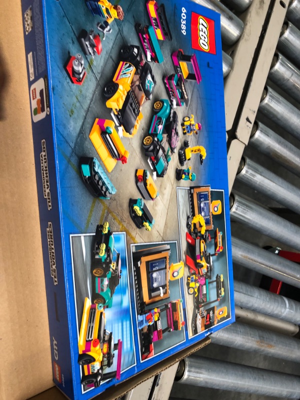 Photo 2 of LEGO City Custom Car Garage 60389, Toy Set with 2 Customizable Cars, Mechanic Workshop and 4 Minifigures, Birthday Gift Idea for Boys and Girls Ages 6 Plus Years Old & City Penguin Slushy Van 60384 Frustration-Free Packaging + Recycling Truck