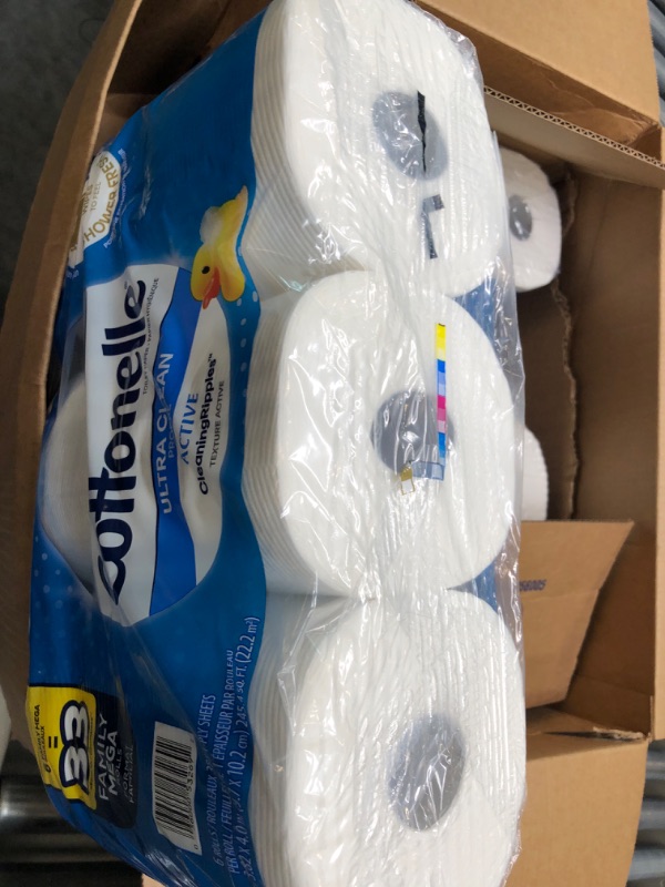 Photo 4 of Cottonelle Ultra Clean Toilet Paper with Active CleaningRipples Texture, Strong Bath Tissue, 6 Family Mega Rolls (6 Family Mega Rolls = 33 Regular Rolls), 388 Sheets per Roll 4 PACK