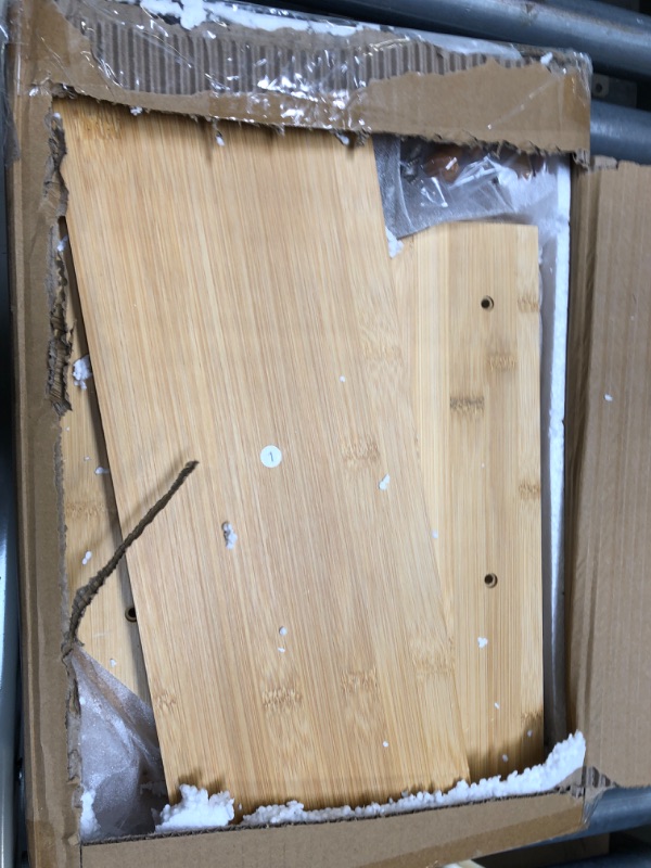 Photo 1 of MAISONPEX Double Layer Large Bamboo Bread Box for Kitchen Countertop, Cutting Board, and Stainless Steel Bread Knife, Large Capacity Bread Storage Container with Clear Windows (Self-Assembly)