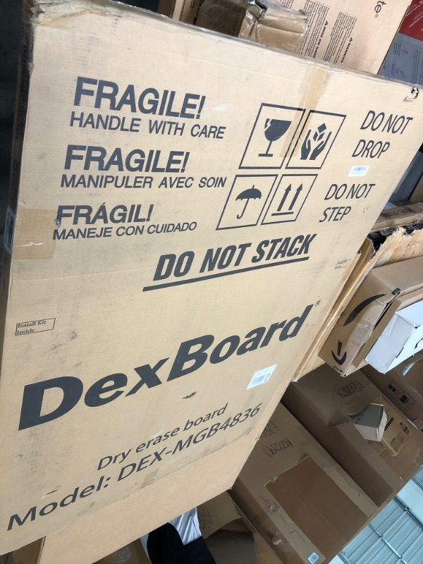 Photo 1 of DexBoard 48 x 36-in Magnetic Dry Erase Board with Pen Tray| Aluminum Frame Portable Wall Large Whiteboard Message Presentation Board for Office & Classroom 48" x 36"