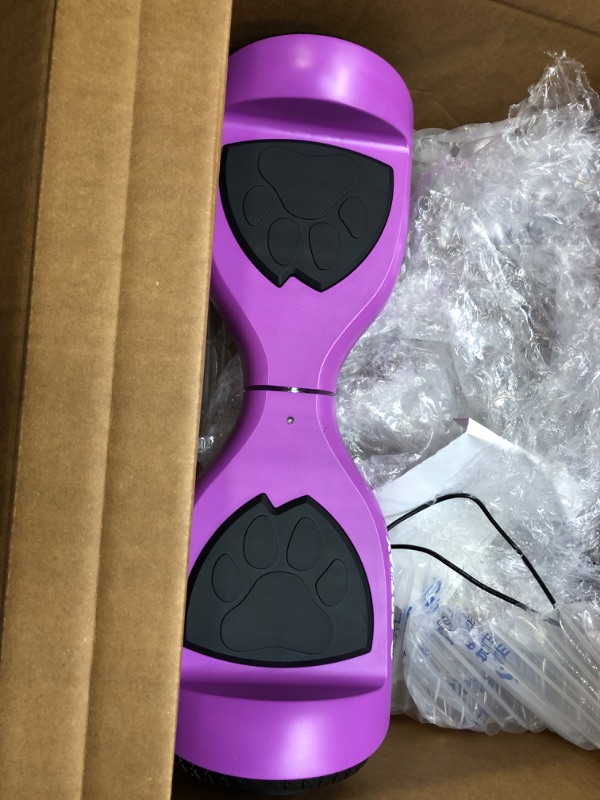 Photo 5 of Gotrax Lil Cub Kids Hoverboard with 6.5" Wheels & LED Front Light, Max 2.5 Miles and 6.2mph Self Balancing Scooter for 44-88lbs Kids Purple